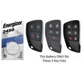 Unbranded Remote Smart Key Fob Battery CR2450 for Chev. Corvette Silverado Suburban Tahoe
