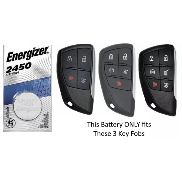Unbranded Remote Smart Key Fob Battery CR2450 for Chev. Corvette