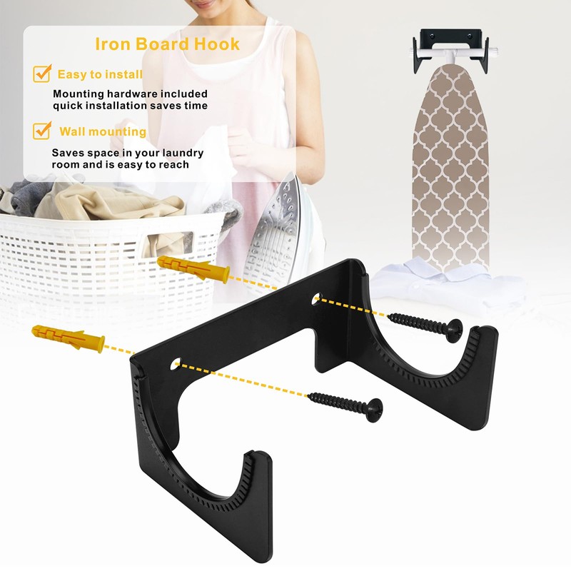 Wdwlbsm Ironing Board Holder Ironing Board Hanger Wall Mount for