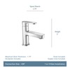 Moen Laris Chrome One-Handle Single Hole Modern Bathroom Sink Faucet