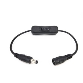 4pcs dc 12v Inline Switch,Low Voltage Switch, Manual Inline DC Power Switch Extension Cable Male to Female 5.5mm x 2.1mm Barrel for LED Strip 5050 3528 2835, Light and Other Low Voltage Applica tions