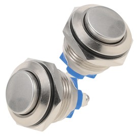 WOONEKY Replaceable Ringer Button Set Easy Install Doorbell Button for Doorbell Nickel-Plated Brass