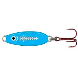 Northland Fishing Tackle Forage Minnow Ice Fishing Jigging Spoon Lure, for Walleye, Crappie, Bluegill, Trout, & More, Super-Glo Exo Blue, 1/16 Oz, 1 Pack