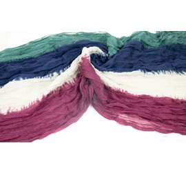 Gloop Women's Scarf Light Long Scarf with Colour Gradient Various Colours, Purple/dark green/dark blue