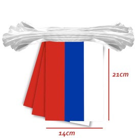 MacLand 30 PCS Russia Flag String,32 FT Russian Bunting,Decoration Banner for Outdoor Indoor Patio Yard Decor