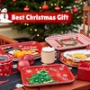 3Pcs 13x10 Inch Christmas Serving Trays Set Xmas Platters Dishes