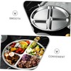 Ciieeo Stainless Steel Divided Plate Portion Control Plate for Adults