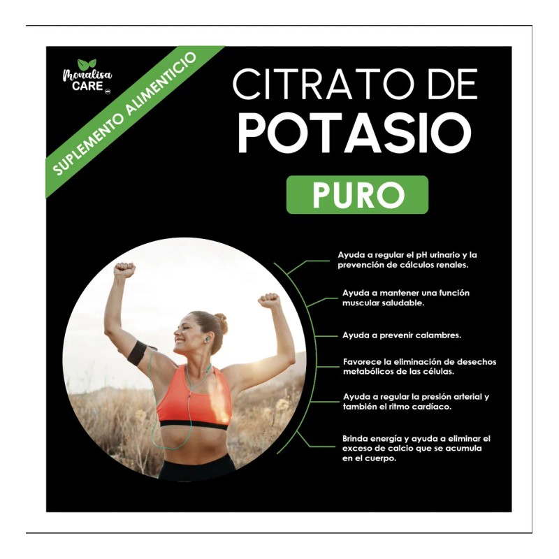 Citrato De Magnesio Y Potasio 180 Caps C/u Sin Excipientes