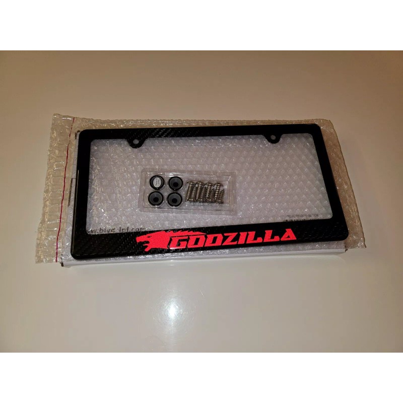Godzilla GTR (Red) Godzilla GTR 100% Carbon Fiber License Plate