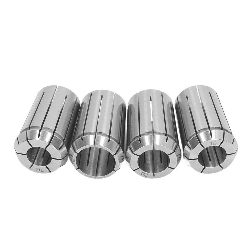 4PCS OZ25 Collets with Wrench Spring Steel Cutting Collet Set