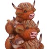 Nemesis Now Highland Totem Highland 3 Cows Figurine, Resin, Brown,