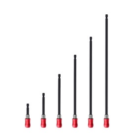 6PCS Bit Extension Bars Hex Socket 6.35mm Extension Bit Holder for Power Drill Electric Wrench Screwdriver