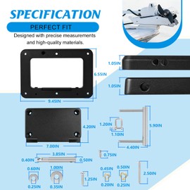 010-12832-61 Quick Release Bracket Plate Mount Replacement for Garmin Force Kraken Trolling Motor 010-12832-60, UV Resistant, Heavy-Duty Mounting Bracket (Black)