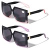 V.W.E. 2 Pairs Square Oversize Women BIFOCAL Outdoor Reading Sunglasses