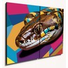 The Plum Penguin African Rock Python Pop Art Wooden Wall