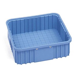 Dissipative Stackable Divider Tote Box, Blue, 9-3/16 x 6-9/16 x 3" ID (Dividers not Included)