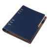 allcoupon A5 Refillable Leather Notebook, Blue Hardcover Notebook Daily Planner,