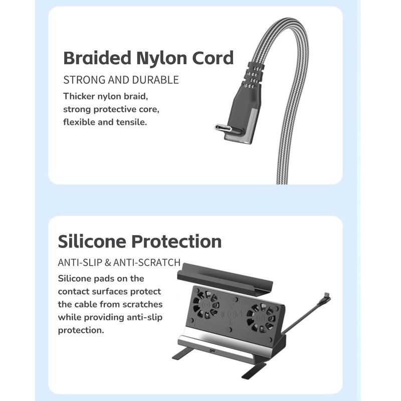 10 in 1 Docking Station with Dual Cooling Fan, 4K