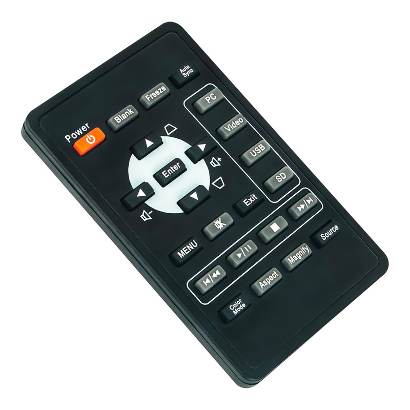 AULCMEET Replacement Remote Control for Viewsonic Projector PLED-W200 PJD5112 PJD5122