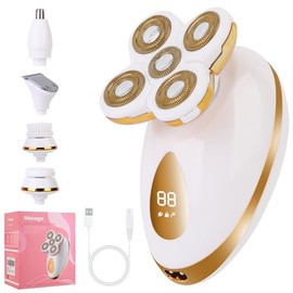 Maquinillas de Afeitar Eléctricas para Mujer, Afeitadora Dusk de 5 en 1, Recargable, Sin Dolor, para Mujeres, Afeitadoras Todo en Uno para Mujeres, Pr
