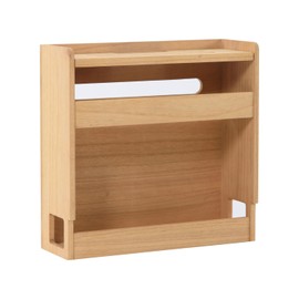 KIRIGEN Wireless Router Storage Box Multi Layer Router Organizer Shelf Box Wood Power Cable Management and Organizing Rack Box for Office and Home Natural (LYQ-NA)