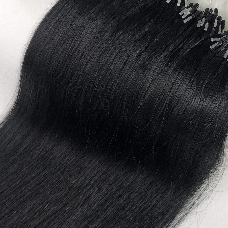GOOFIT Hair Extensions Micro Loop Human Hair Extensions Remy Hair