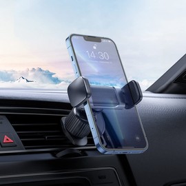 Zcargel Car Phone Holder Pull Clip, Air Outlet Smartphone Holder Auto Parts Adjustable Angle Electronic Device Holder for 4.5-7 Inch Smartphones On The Market (Clamp Range: 55-88Mm)