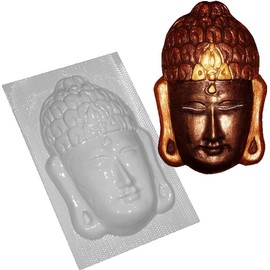 dennycraftmoulds BUDDHA HEAD Concrete Mold Garden Mould Plaque