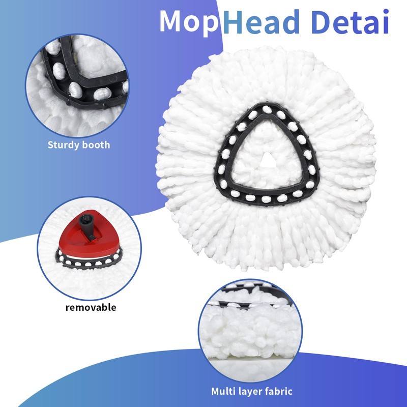 HiBaBy Mop Replace Heads Mop Handle Base Replacement Compatible with