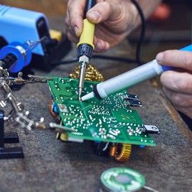edi-tronic Desoldering Pump, Soldering Pump, Desoldering Sucker, Aluminium Teflon Tip, Desoldering