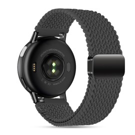 EverAct 22mm Magnetic Braided Watch Band Compatible with Garmin Venu 3 45mm Watch Band/Venu 2/Vivoactive 4/Forerunner 265/255/255 Music,Quick Release Elastic Nylon Soft Sport Stretchy Strap for Women