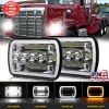 Unbranded Newest Pair 7x6" 5x7" Led Headlight Hi/Lo For International