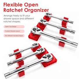 Ratchet Organizer Kit, 3 Pack 1/4" 3/8" 1/2" with 9 Large Magnets