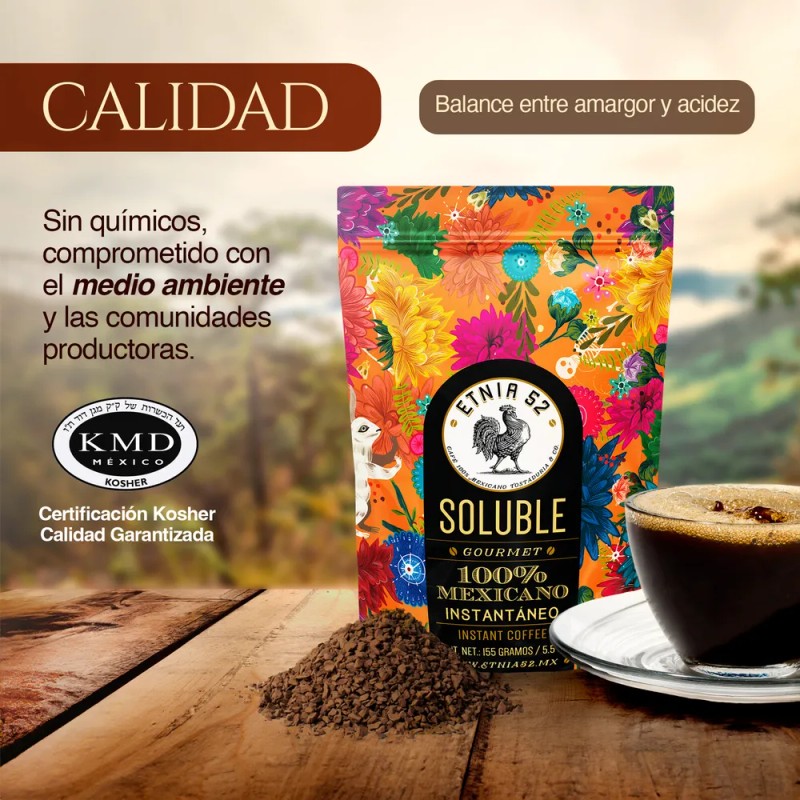 Café Soluble Instantáneo Y Aglomerado, Etnia 52 - 155 Gr