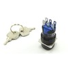Key Switch 15 mm with 3 Switching Positions, 2 x
