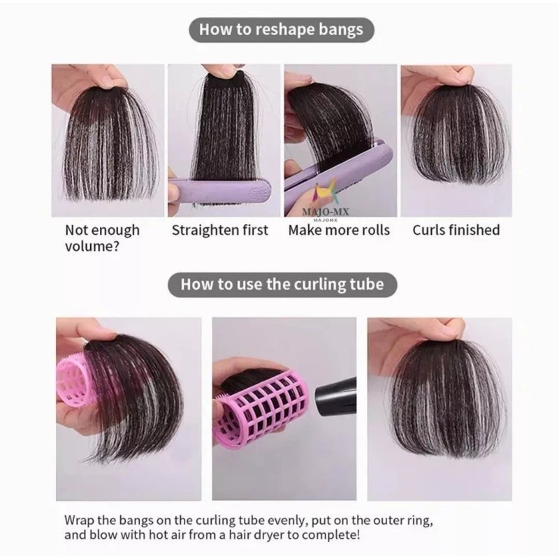 Dtup Flequillo Natural Copete Fleco Postizo Cabello Mate Premium