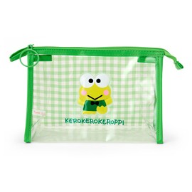 Sanrio 732559 Clear Pouch, Kerokeloppi, Transparent, PVC, Steel, Zipper Closure, For Ages 3 and Up, Approx. Width 8.7 x Depth 3.9 x Height 5.9 inches (22 x 10 x 15 cm)