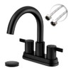 Two Handle 4 inch Black Bathroom Faucet, Bathroom Sink Faucet