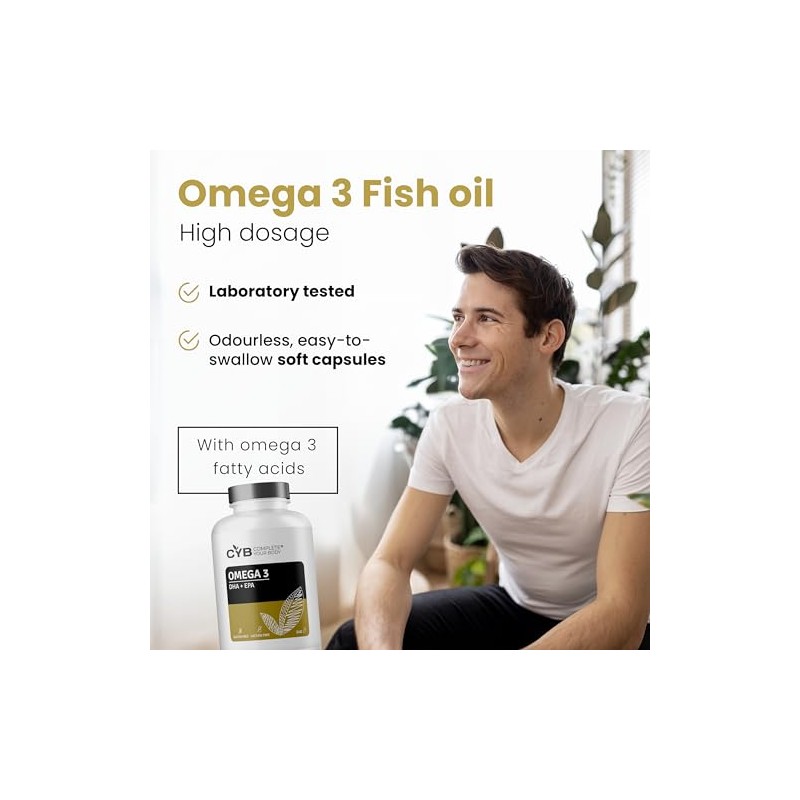 Omega 3 Fish Oil 2000mg Capsules - 240 High Strength