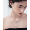 Cute Elephant Cubic Zirconia Silver Plated Pendant Necklace for Women