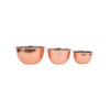 Creative Co-Op Hammered Stainless Steel Bowls in Copper Finish (Set
