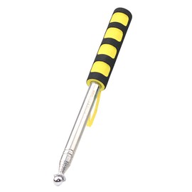lasenersm 1 Piece Guide Flag Pole Tour Guide Flag Pole Stainless Steel Tour Guide Flag Pole Telescoping Flagpole Banner Tour Guide Teachers Flag Sign with Non-Slip Sponge Cover Grip(Yellow, 2m)