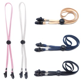 Wenrou Pack of 5 Hat Retaining Clip, Hat Chin Cord, Adjustable Hat Strap Clips, Hat Cord, Windproof Strap Clips, Suitable for Fishing Hat, Straw Hat, Sun Hat, Glasses, Glove Strap, as shown