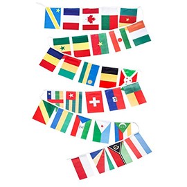 French Language Country Flags - 29 Francophone Countries - Set of 29, Polyester, 8 x 12 Inches