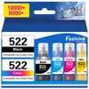 522 Ink Refill Bottles High Capacity Replacement for Epson 522
