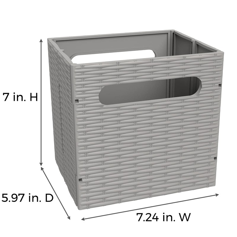 ClosetMaid 5439 Collapsible Mini Storage Bin with Two Handles, 2-Pack,