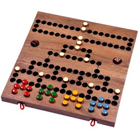 Blockade - Dice Game - Strategy Game - Board Game - Wooden Board Game with Folding Board