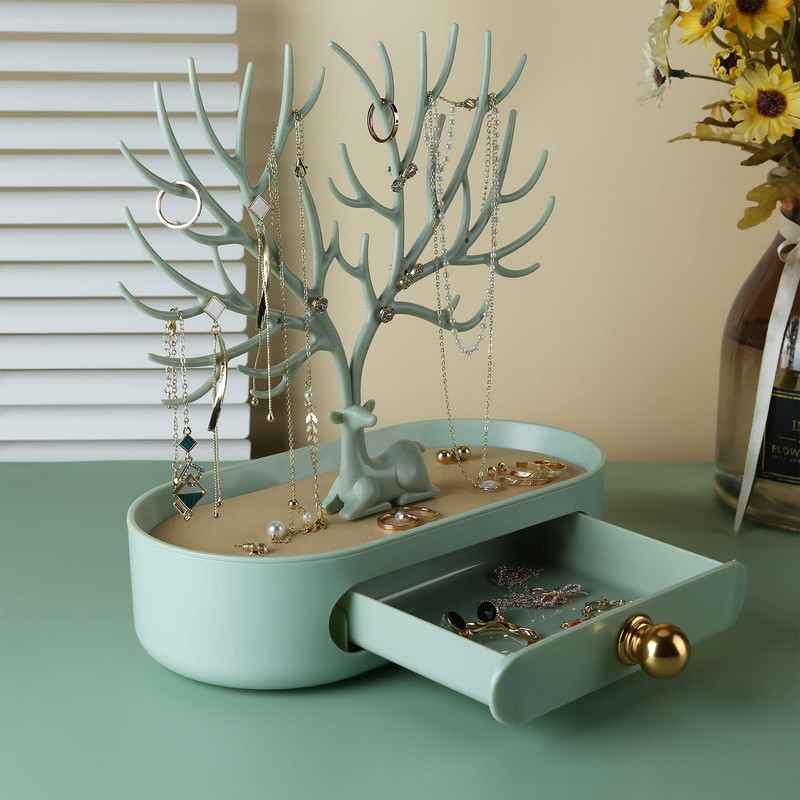 MORE&LESS Antlers Jewelry Display Stand with Aluminium alloy handle, Tree