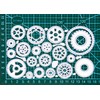 Large Set of 20 Cogs Metal Cutting Dies, Steampunk, Card