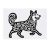 'Swirl Pattern Dog' Temporary Tattoo - Water Resistant, Skin-Safe, Non-Toxic
